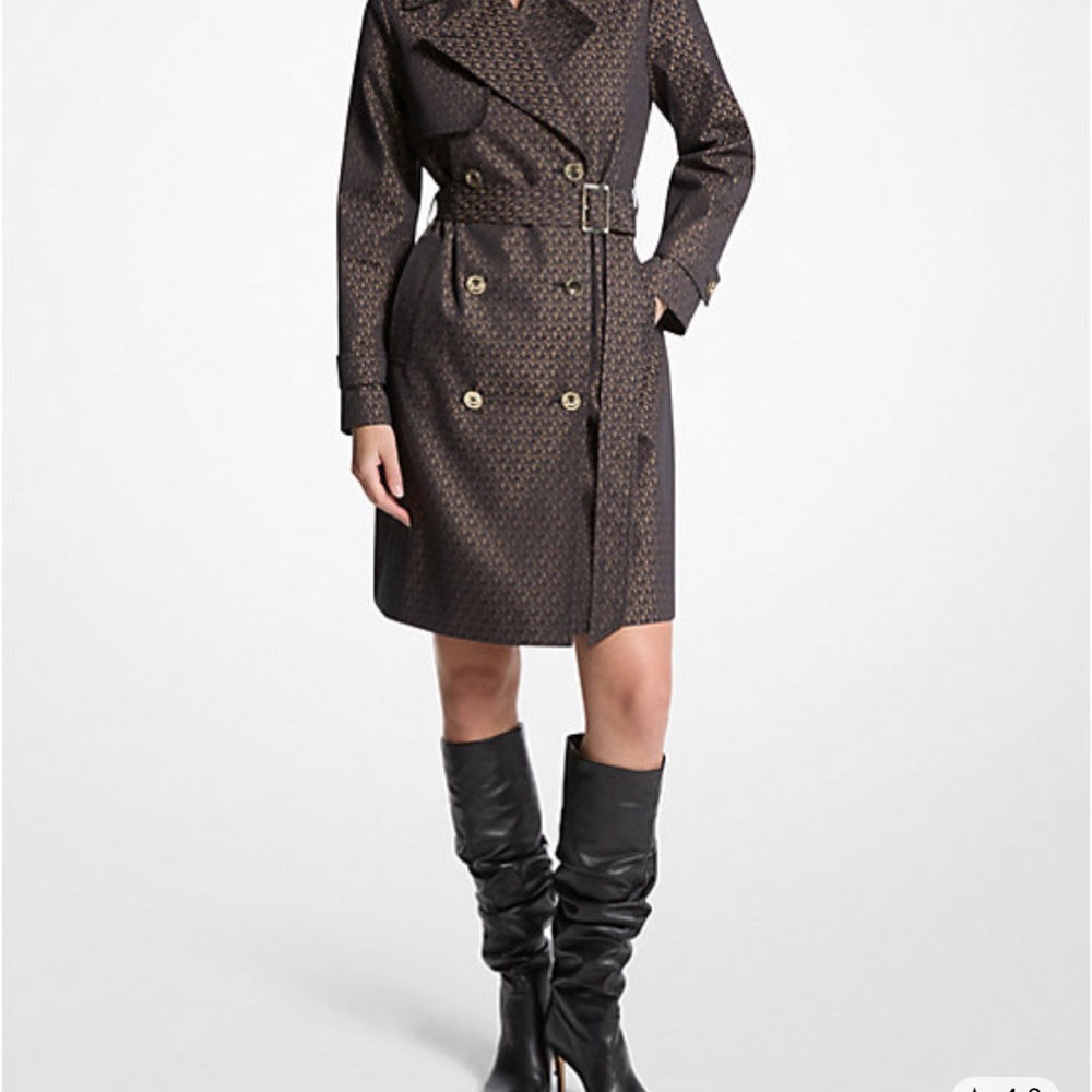 Michael Kors belted logo trench coat XS